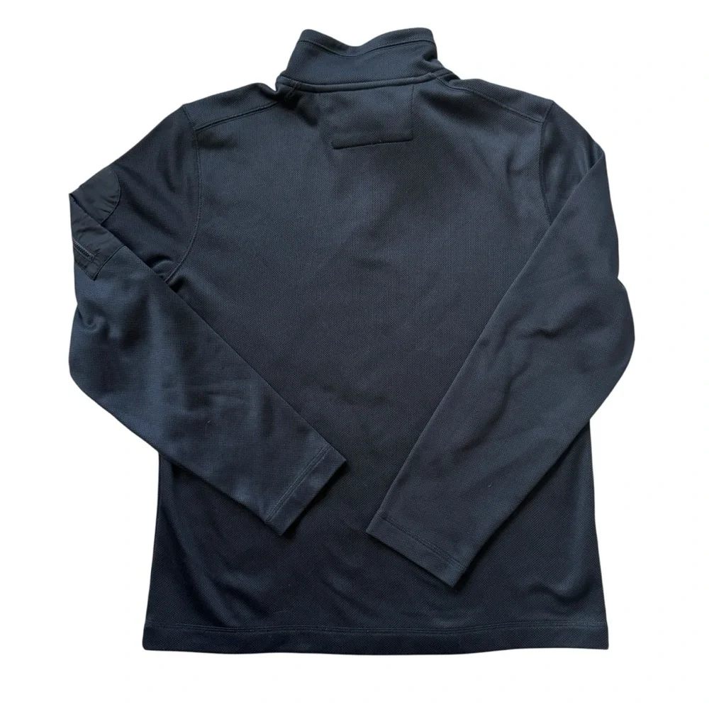 Banana Republic Black Quarter Zip Pullover Jacket Tech Utility Sleeve Pocket M